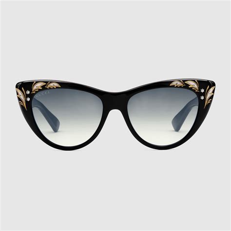 53mm cat eye sunglasses gucci|oversized cat eye sunglasses gucci.